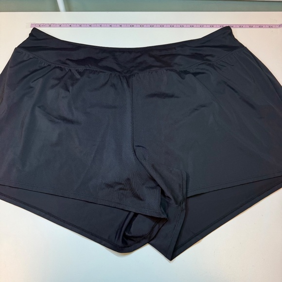 Swim Solutions Pull-On Swim Board Shorts Black NWT 20W - Picture 3 of 8